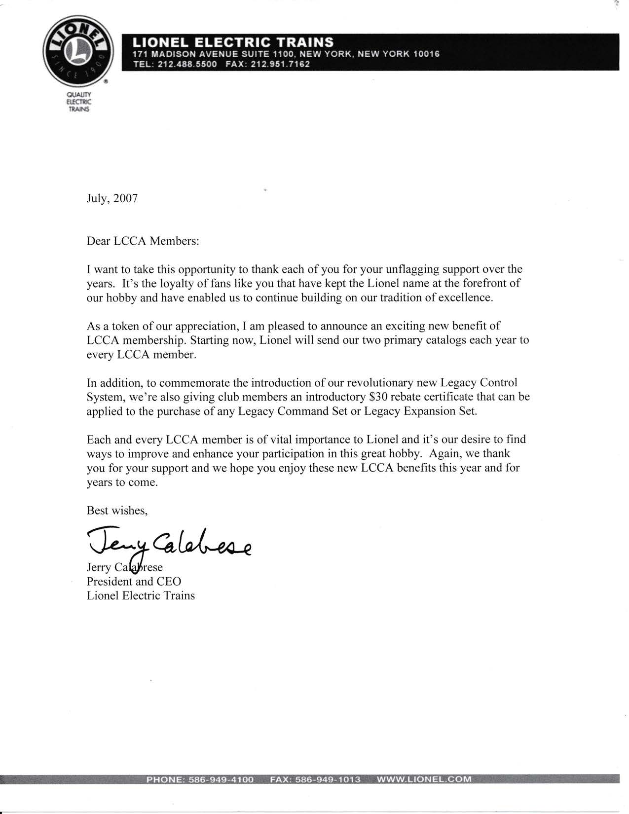 2007 LCCA Letter