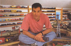 Mandy Patinkin with his model toy trains